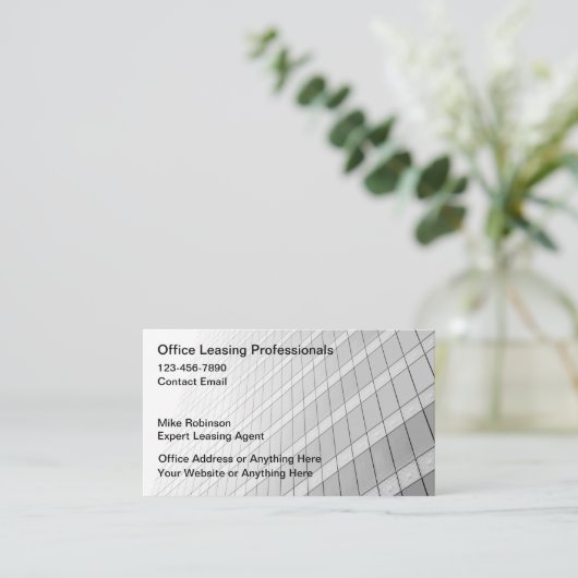 Visitekaartjes van de Kantoor-leasingagent voor ha (Staand voorkant)