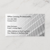 Visitekaartjes van de Kantoor-leasingagent voor ha (Voorkant)