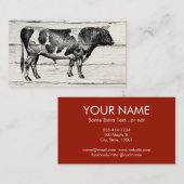 Visitekaartjes van de koe - Hereford Boerderij Ani (Voorkant / Achterkant)