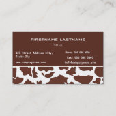 Visitekaartjes van de koeienhuid (Achterkant)