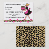 Visitekaartjes van de Leopard Print Cleaning Servi (Voorkant / Achterkant)