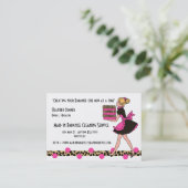 Visitekaartjes van de Leopard Print Cleaning Servi (Staand voorkant)