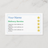 visitekaartjes van de Leveringsservice "Lucky Find (Achterkant)