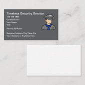 Visitekaartjes van de lokale beveiligingsdienst (Voorkant / Achterkant)