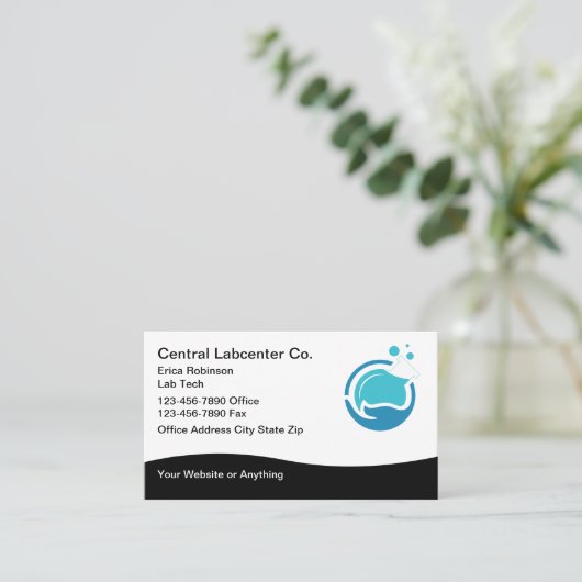 Visitekaartjes van de Medical Lab Testing Service (Staand voorkant)