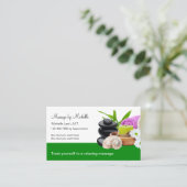 Visitekaartjes van de Natural Massage Service (Staand voorkant)