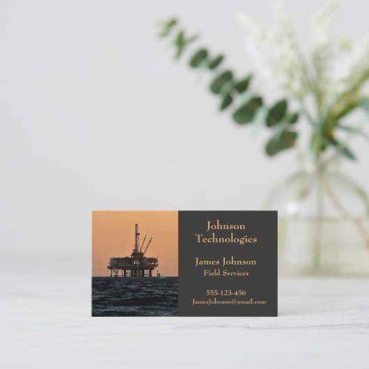 Visitekaartjes van de olie- en gasindustrie voor d (Staand voorkant)
