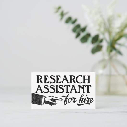 Visitekaartjes van de onderzoeksassistent - Koel V (Staand voorkant)