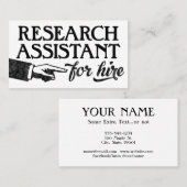 Visitekaartjes van de onderzoeksassistent - Koel V (Voorkant / Achterkant)