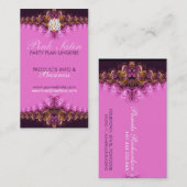 Visitekaartjes van de Partij voor de Roze Satin La (Voorkant / Achterkant)