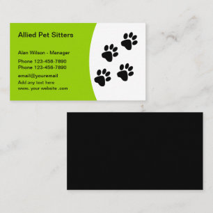 Visitekaartjes van de Pet Sitters Club