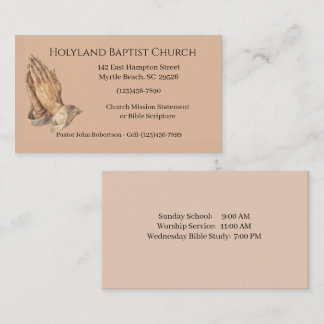 Visitekaartjes van de Praying Hands Church
