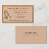 Visitekaartjes van de Praying Hands Church Geperso (Voorkant / Achterkant)