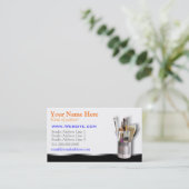 Visitekaartjes van de profielkaart van de kunstena (Staand voorkant)