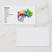 Visitekaartjes van de regenboogkameleon (Voorkant / Achterkant)