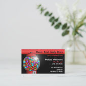 Visitekaartjes van de rode-komma-machine (Staand voorkant)