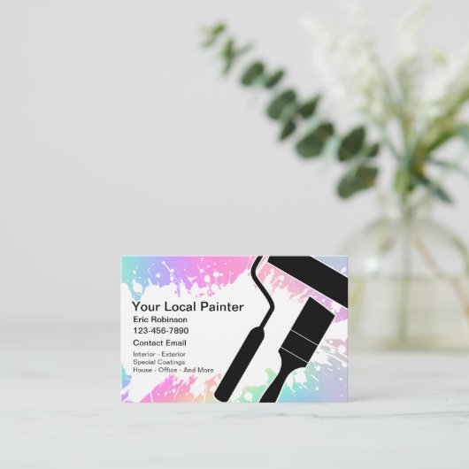 Visitekaartjes van de schilder van het koelhuis (Staand voorkant)