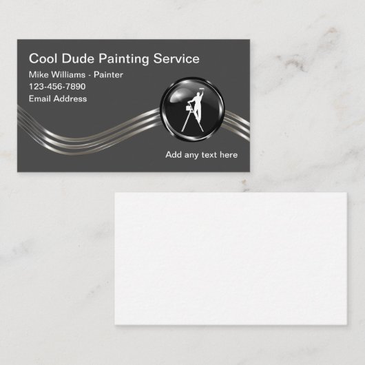 Visitekaartjes van de schilder van het koelhuis (Voorkant / Achterkant)