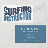 Visitekaartjes van de Surfinstructeur (Voorkant / Achterkant)