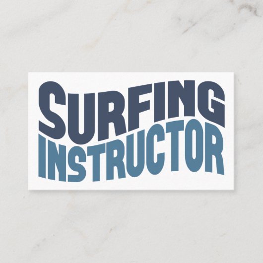 Visitekaartjes van de Surfinstructeur (Voorkant)