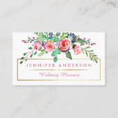 Visitekaartjes van de Vintage Floral Wedding Plann (Voorkant)
