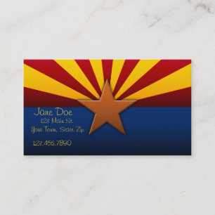 Visitekaartjes van de vlag van de staat Arizona