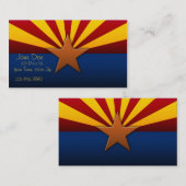 Visitekaartjes van de vlag van de staat Arizona (Voorkant / Achterkant)