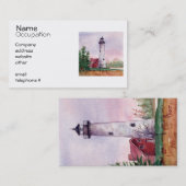 Visitekaartjes van de vuurtoren van Tawas Point (Voorkant / Achterkant)