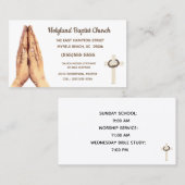 Visitekaartjes van de Witte Kruiskerk bidden (Voorkant / Achterkant)