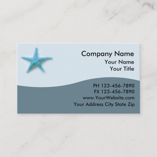 Visitekaartjes van de zeesterrenkust (Voorkant)