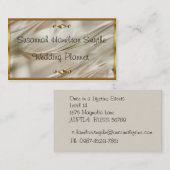 Visitekaartjes van de zijde en de gouden bruiloft (Voorkant / Achterkant)