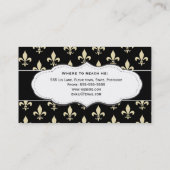 Visitekaartjes van de zwarte en goudvloour de Lis (Achterkant)