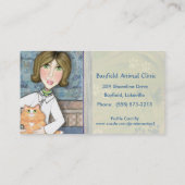 Visitekaartjes van dierenartsen en Ginger Persian  (Achterkant)