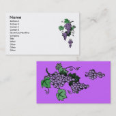Visitekaartjes van druiven van druiven (Voorkant / Achterkant)