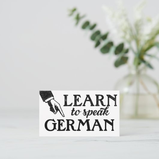 Visitekaartjes van Duitse taallessen (Staand voorkant)