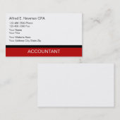 Visitekaartjes van eenvoudige accountant (Voorkant / Achterkant)