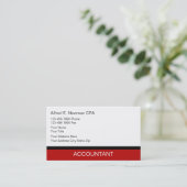 Visitekaartjes van eenvoudige accountant (Staand voorkant)