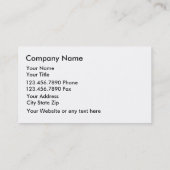 Visitekaartjes van eenvoudige accountant (Achterkant)