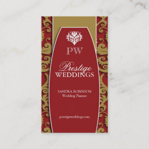 Visitekaartjes van Elegant Damask Wedding Planner