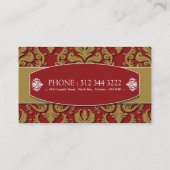 Visitekaartjes van Elegant Damask Wedding Planner (Achterkant)