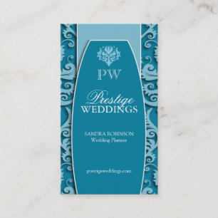 Visitekaartjes van Elegant Damask Wedding Planner