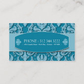 Visitekaartjes van Elegant Damask Wedding Planner (Achterkant)