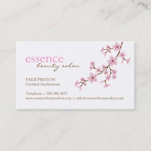 Visitekaartjes van esthetici (Voorkant)