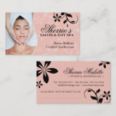 Visitekaartjes van esthetici afsprakenkaartje (Voorkant / Achterkant)