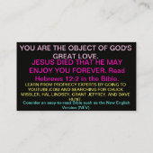 Visitekaartjes van evangelnoot (Achterkant)