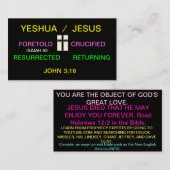 Visitekaartjes van evangelnoot (Voorkant / Achterkant)