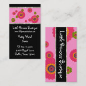 Visitekaartjes van flankerende bloemen (Voorkant / Achterkant)