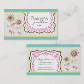 Visitekaartjes van flitsbloemen (Voorkant / Achterkant)