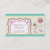 Visitekaartjes van flitsbloemen (Achterkant)