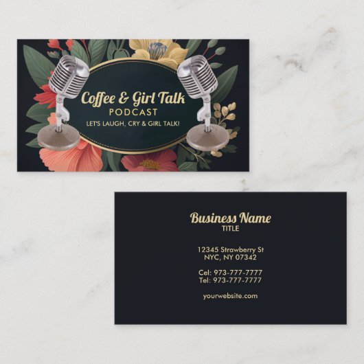 Visitekaartjes van Floral (Voorkant / Achterkant)